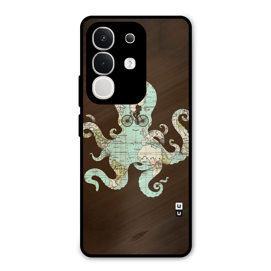Travel Octopus Metal Back Case for Vivo T4x