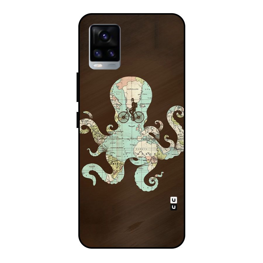 Travel Octopus Metal Back Case for Vivo V20