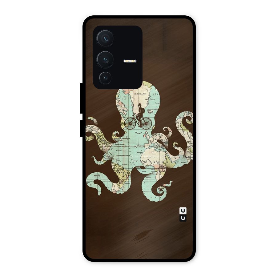 Travel Octopus Metal Back Case for Vivo V23 5G