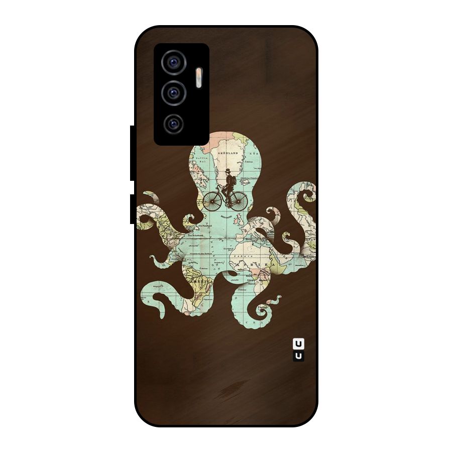 Travel Octopus Metal Back Case for Vivo V23e