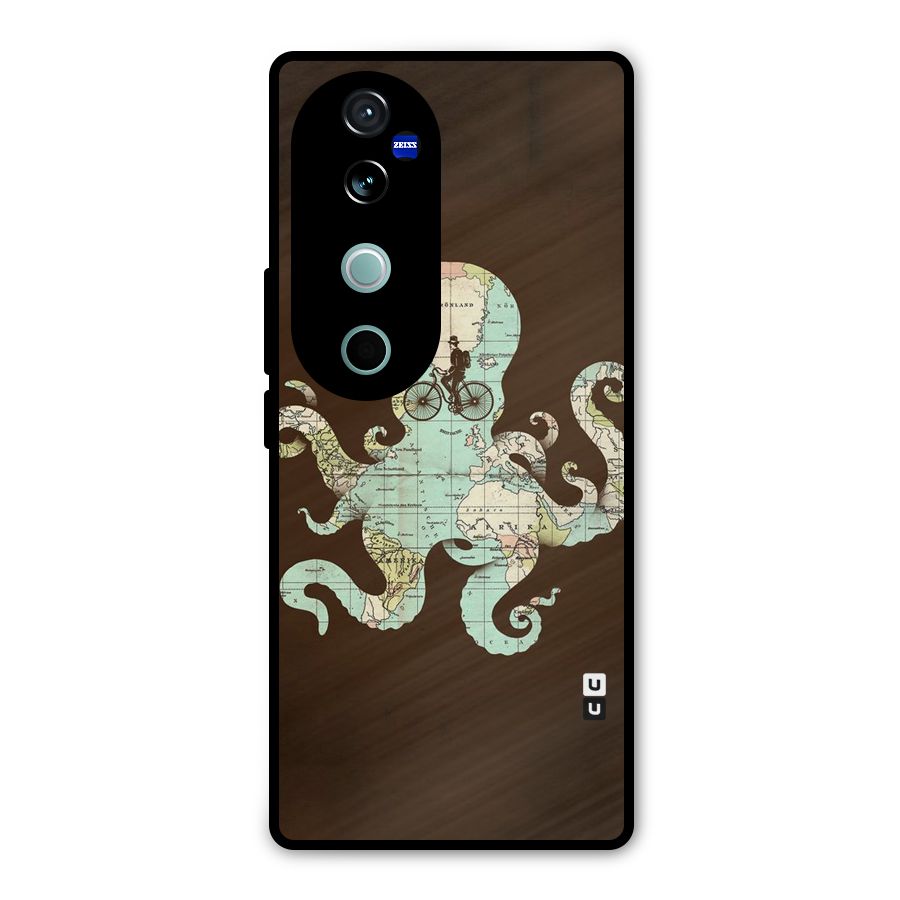 Travel Octopus Metal Back Case for Vivo V40