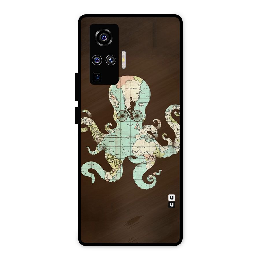 Travel Octopus Metal Back Case for Vivo X50 Pro