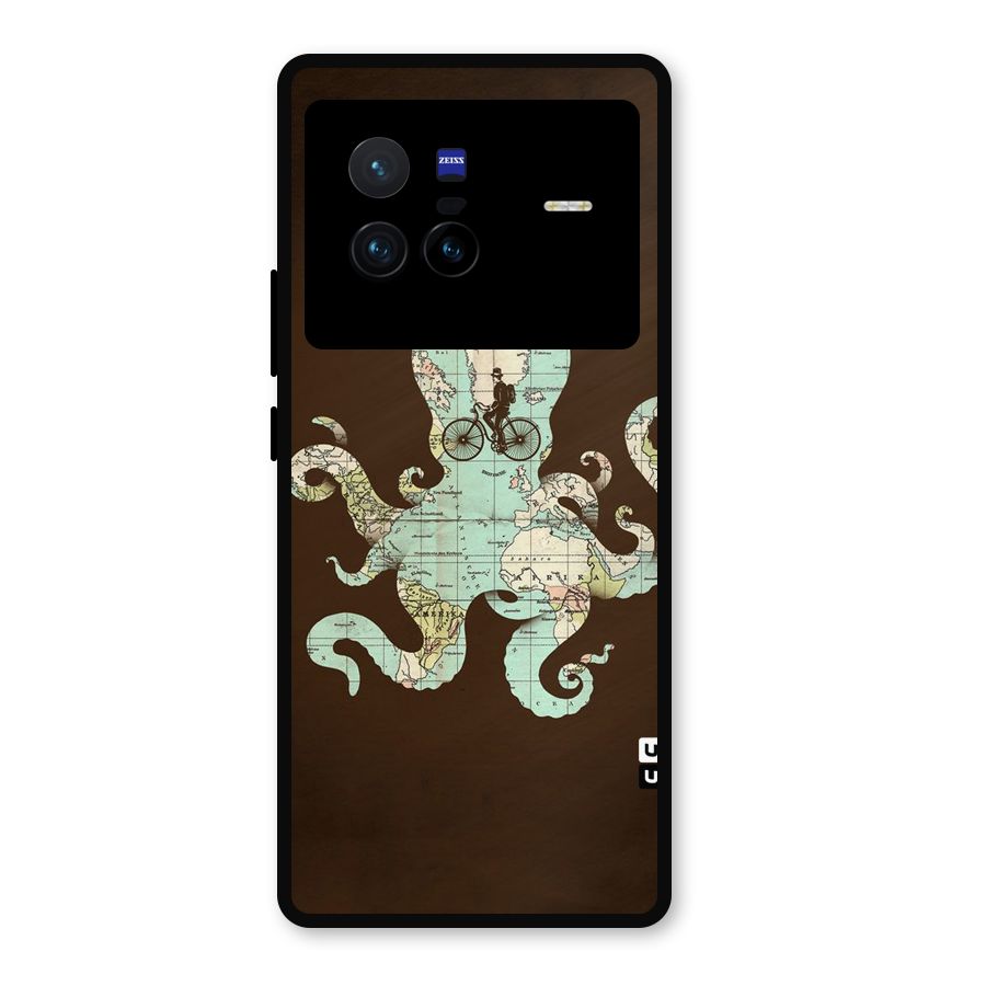 Travel Octopus Metal Back Case for Vivo X80