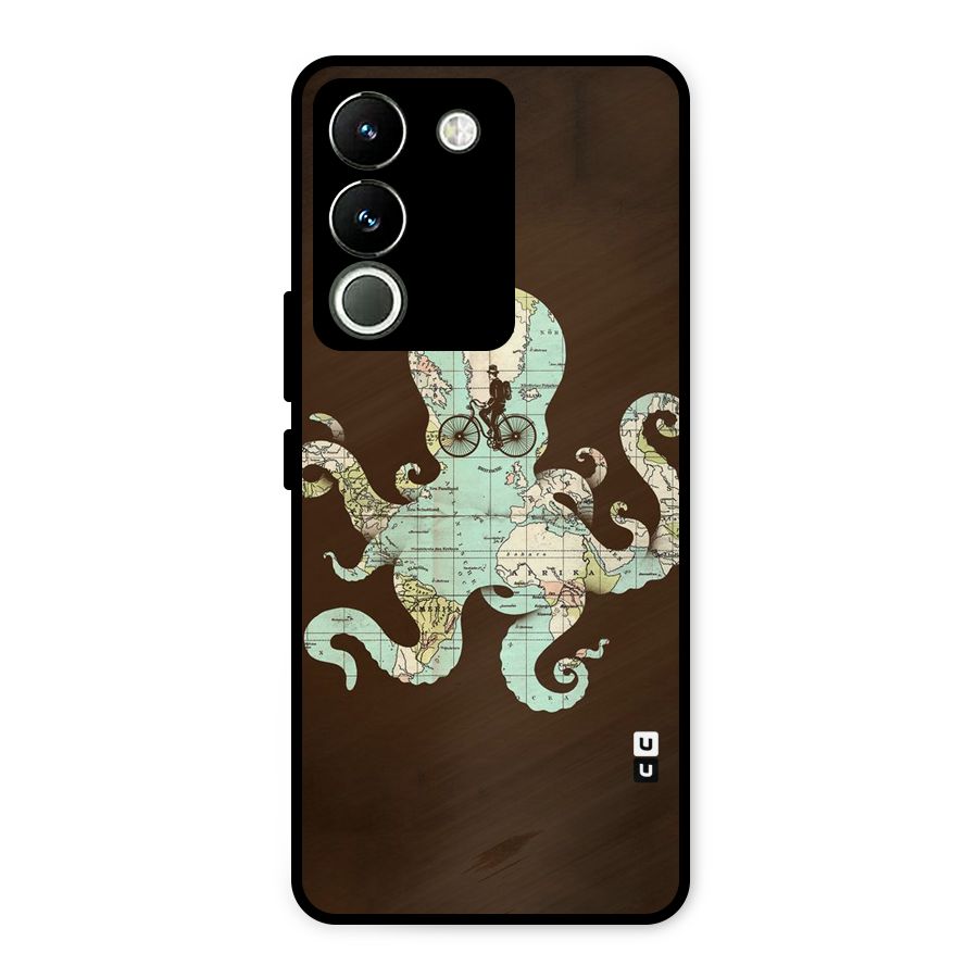 Travel Octopus Metal Back Case for Vivo Y200