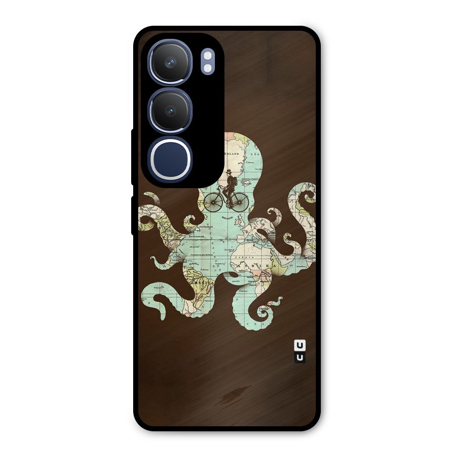 Travel Octopus Metal Back Case for Vivo Y29