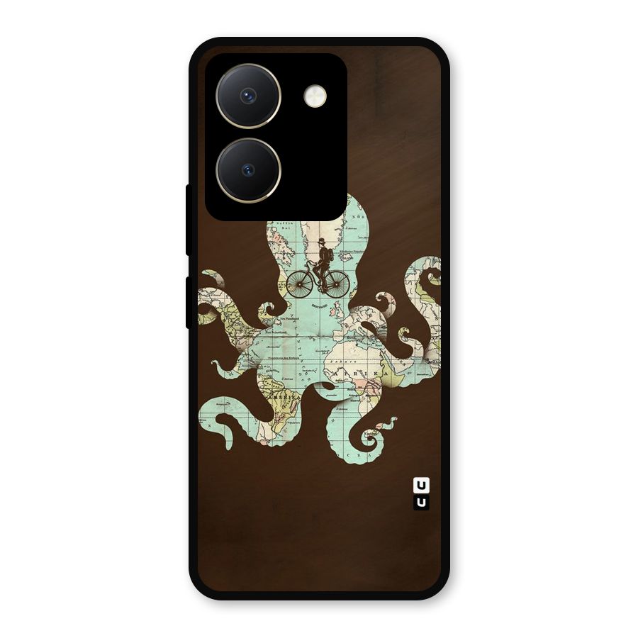Travel Octopus Metal Back Case for Vivo Y36