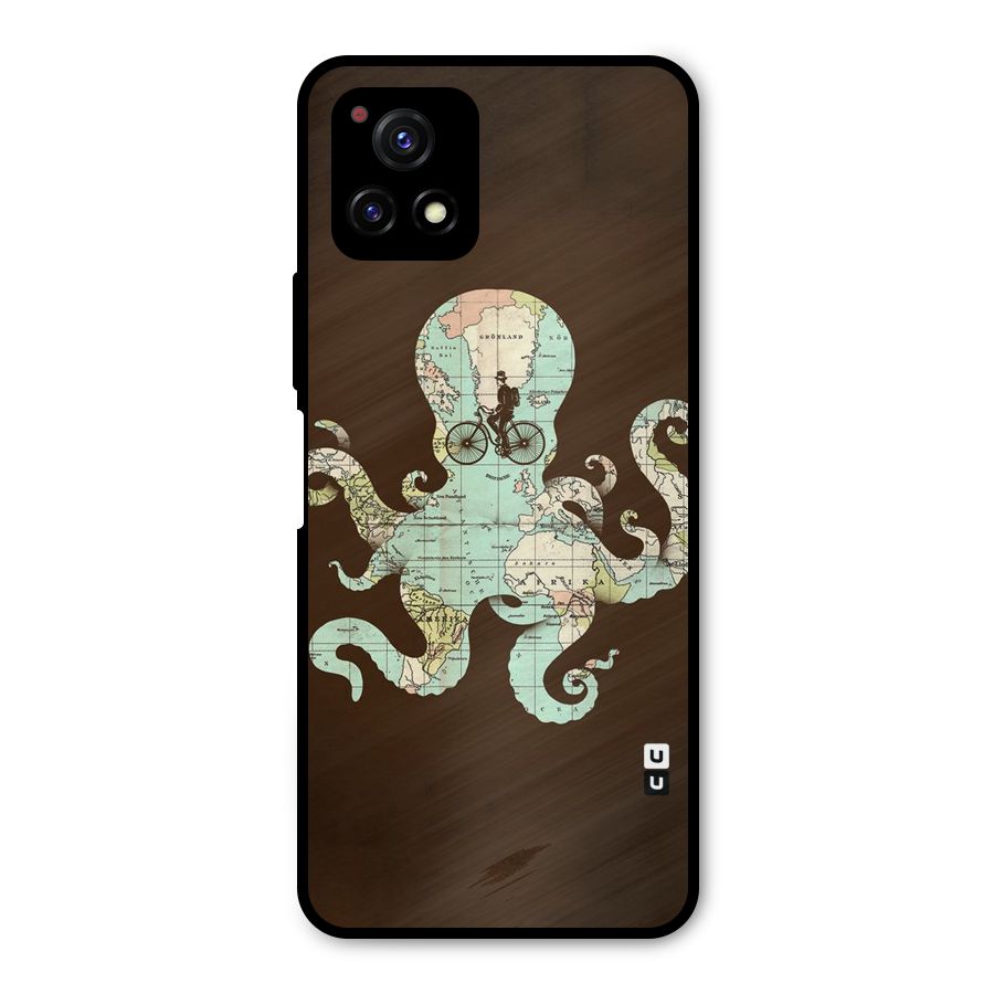 Travel Octopus Metal Back Case for Vivo Y72 5G