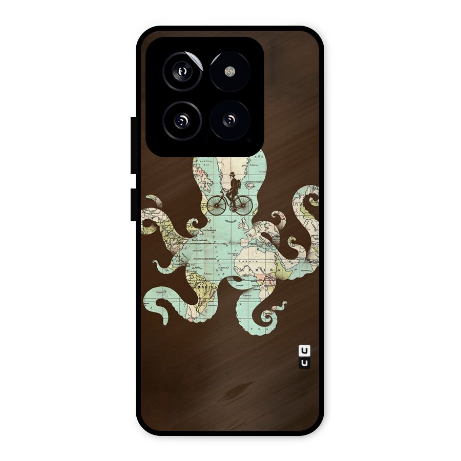Travel Octopus Metal Back Case for Xiaomi 14