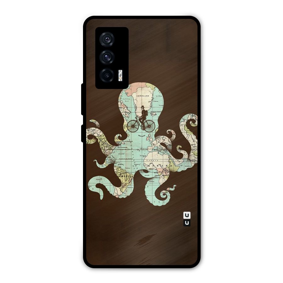 Travel Octopus Metal Back Case for iQOO 7 5G