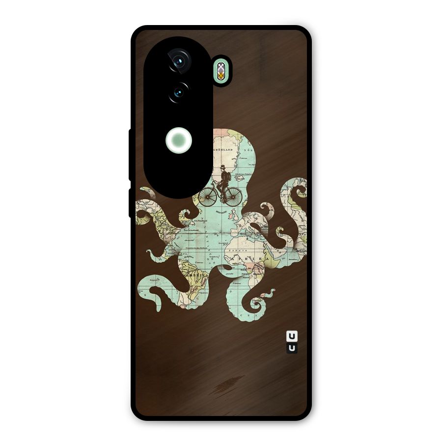 Travel Octopus Metal Back Case for iQOO Z9s
