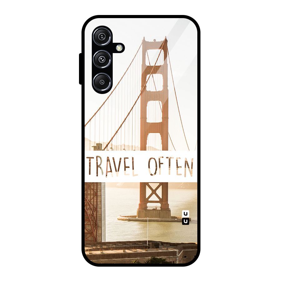 Travel Often Glass Back Case for Galaxy M34 5G