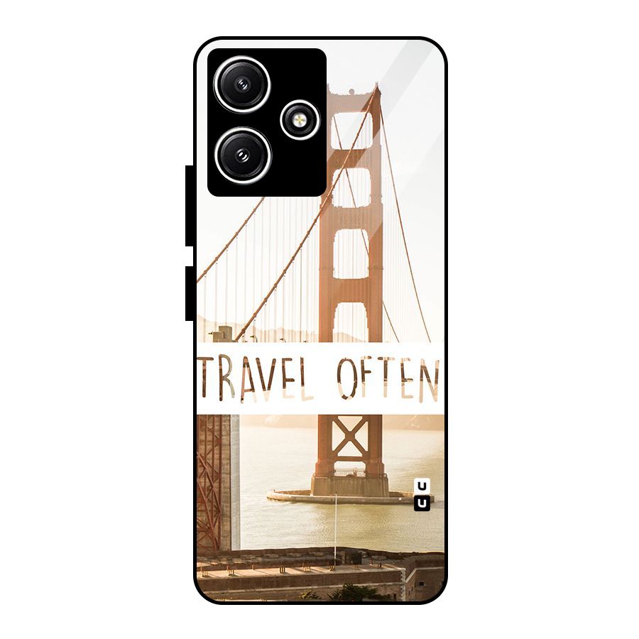 Travel Often Glass Back Case for Poco M6 Pro
