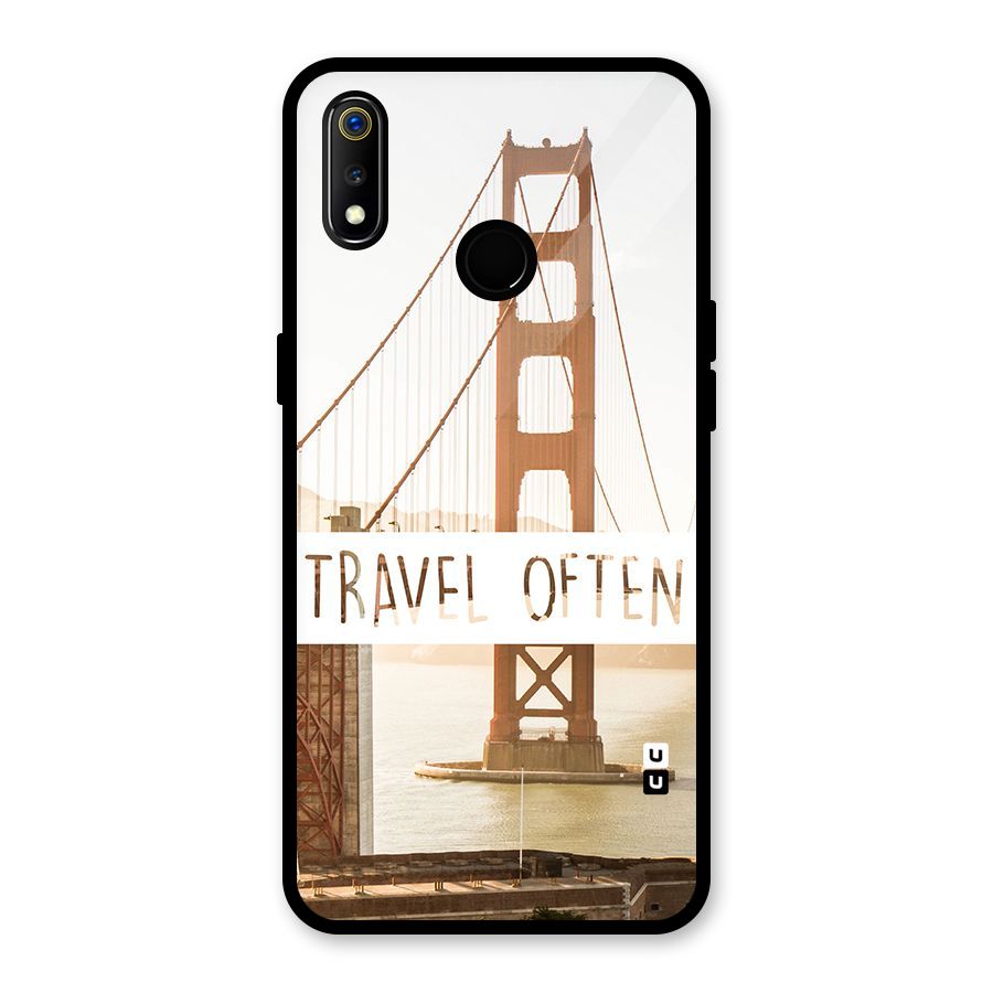 Travel Often Glass Back Case for Realme 3