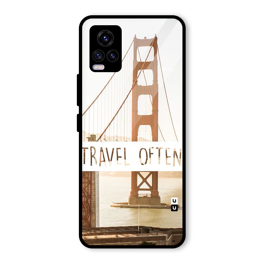 Travel Often Glass Back Case for Vivo V20 2021