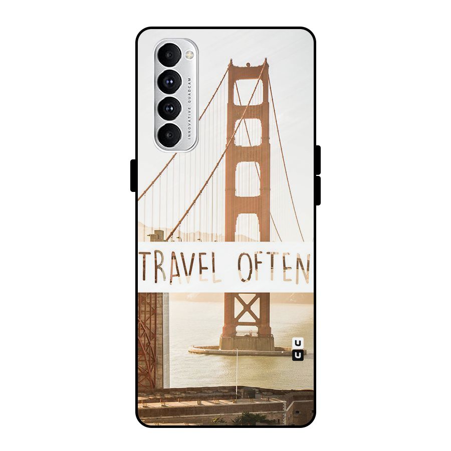 Travel Often Metal Back Case for Oppo Reno4 Pro
