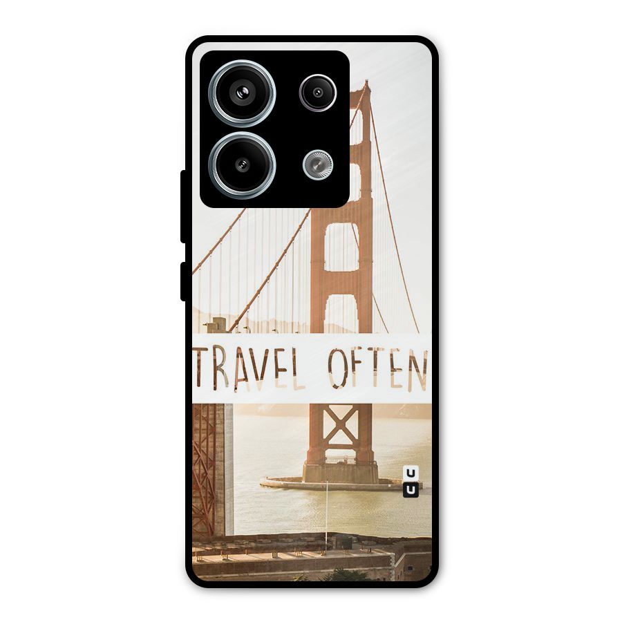Travel Often Metal Back Case for Redmi Note 13 Pro 5G