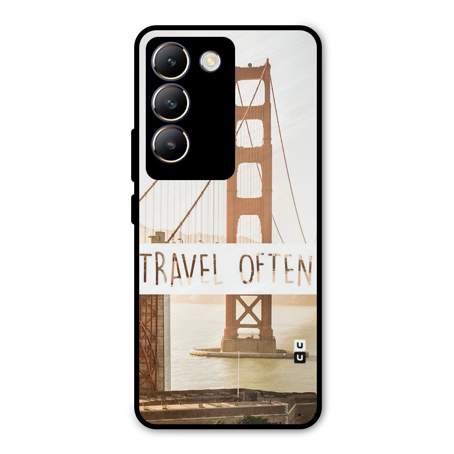 Travel Often Metal Back Case for Vivo T3 5G