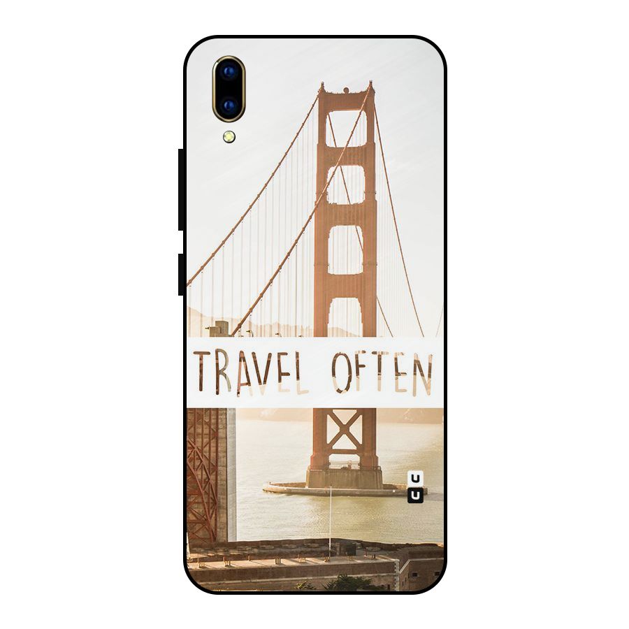 Travel Often Metal Back Case for Vivo V11 Pro