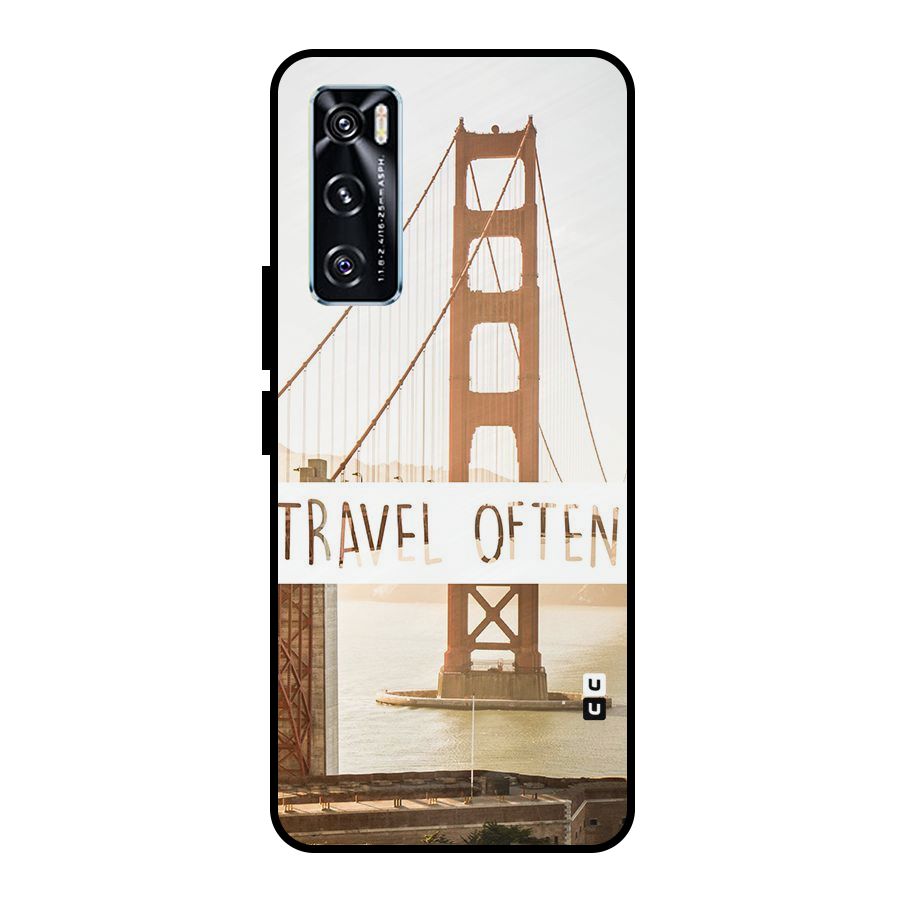Travel Often Metal Back Case for Vivo V20 SE
