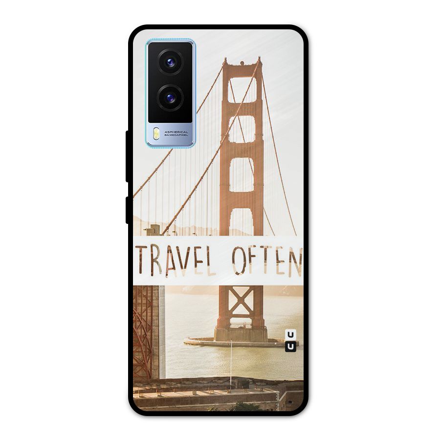 Travel Often Metal Back Case for Vivo V21e 5G