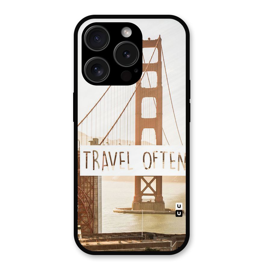 Travel Often Metal Back Case for iPhone 15 Pro