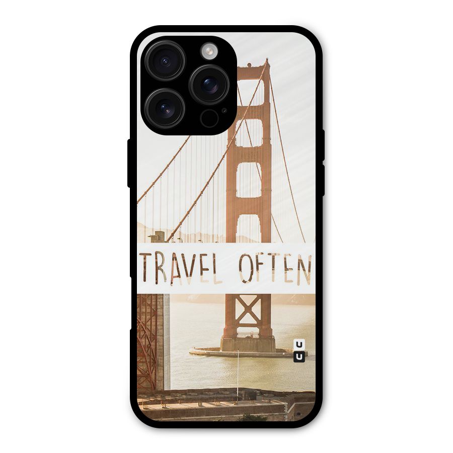 Travel Often Metal Back Case for iPhone 16 Pro Max