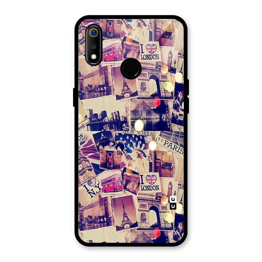 Travel Pictures Glass Back Case for Realme 3i
