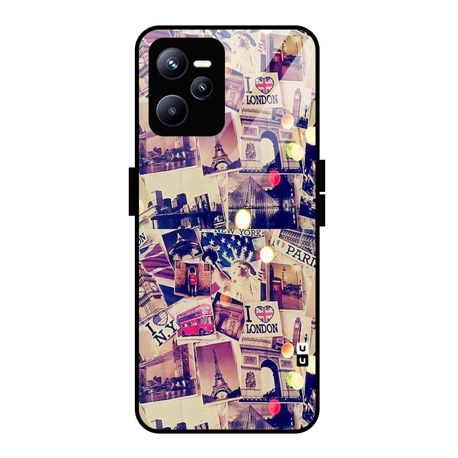Travel Pictures Glass Back Case for Realme C35