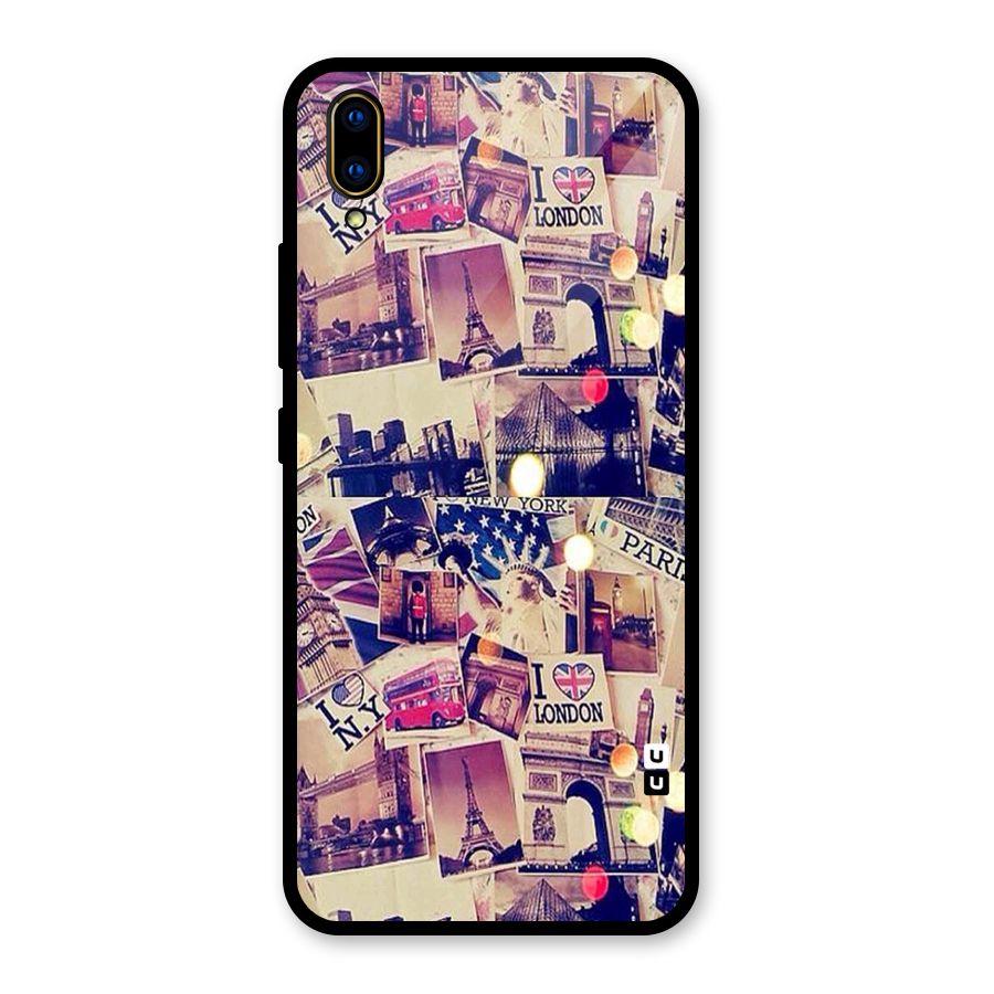 Travel Pictures Glass Back Case for Vivo V11 Pro