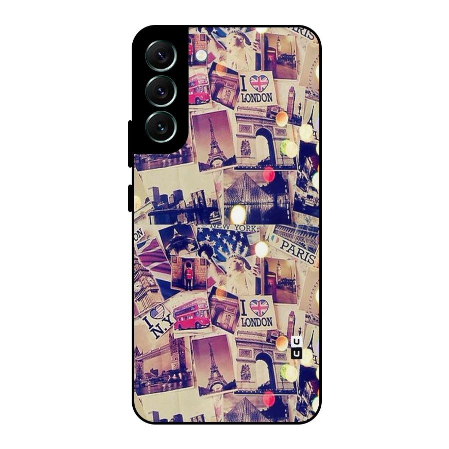 Travel Pictures Metal Back Case for Galaxy S22 Plus 5G