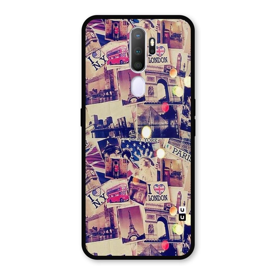 Travel Pictures Metal Back Case for Oppo A9 (2020)