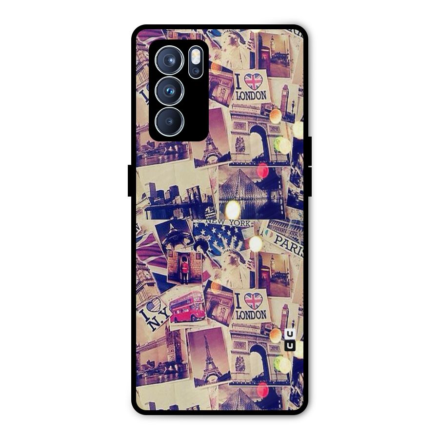 Travel Pictures Metal Back Case for Oppo Reno6 Pro 5G