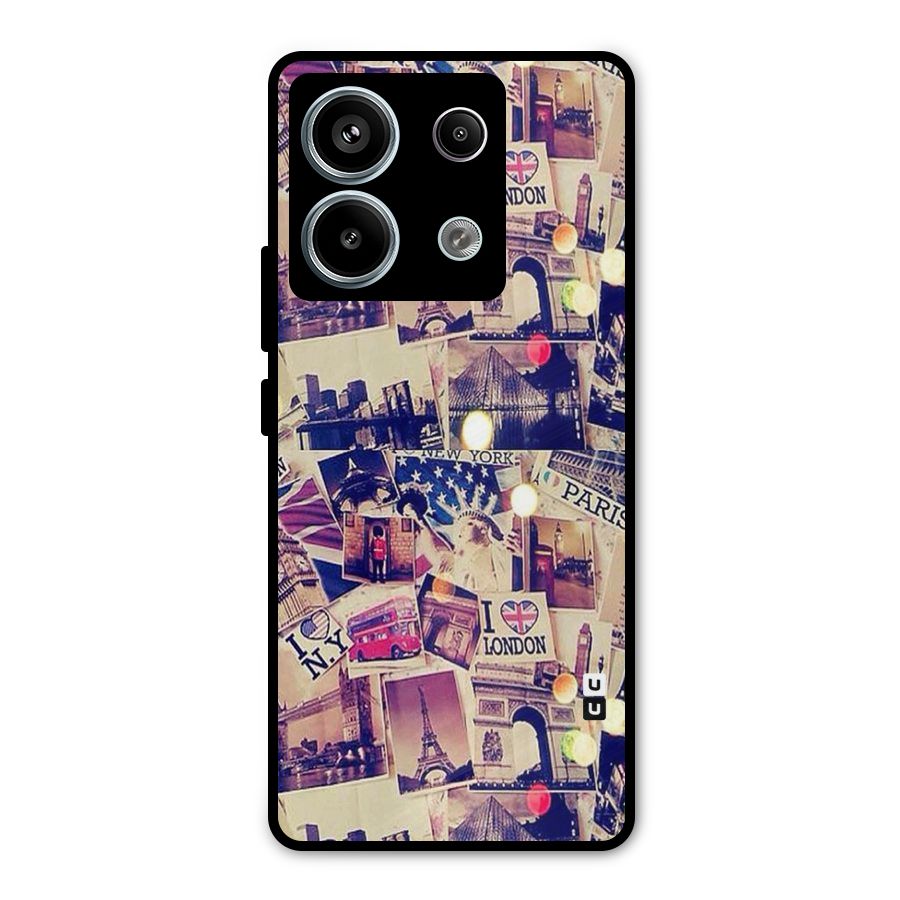 Travel Pictures Metal Back Case for Redmi Note 13 Pro 5G