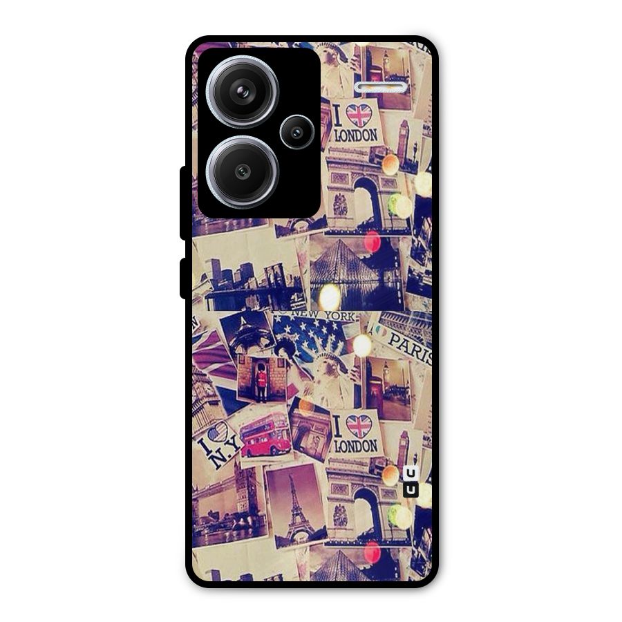 Travel Pictures Metal Back Case for Redmi Note 13 Pro Plus