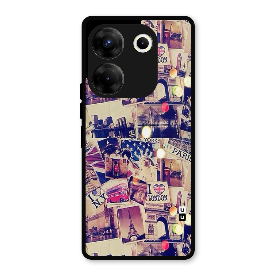 Travel Pictures Metal Back Case for Tecno Camon 20