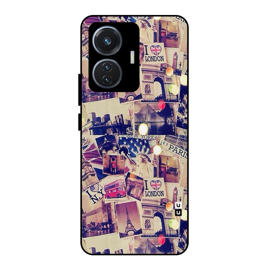 Travel Pictures Metal Back Case for Vivo T1 44W