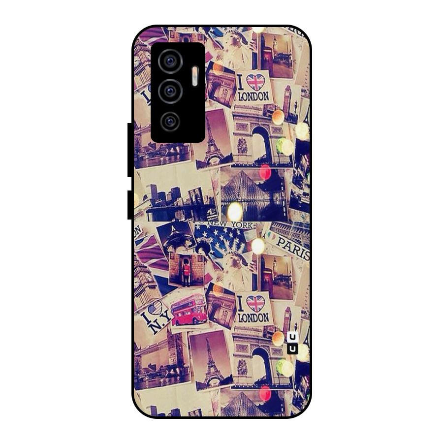 Travel Pictures Metal Back Case for Vivo V23e