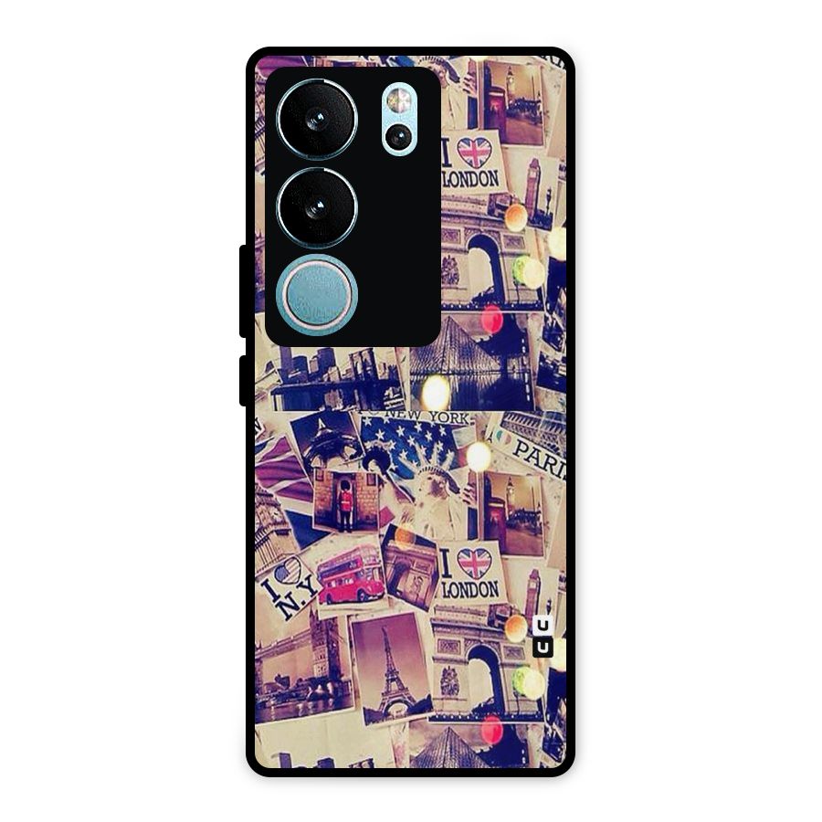 Travel Pictures Metal Back Case for Vivo V29 Pro