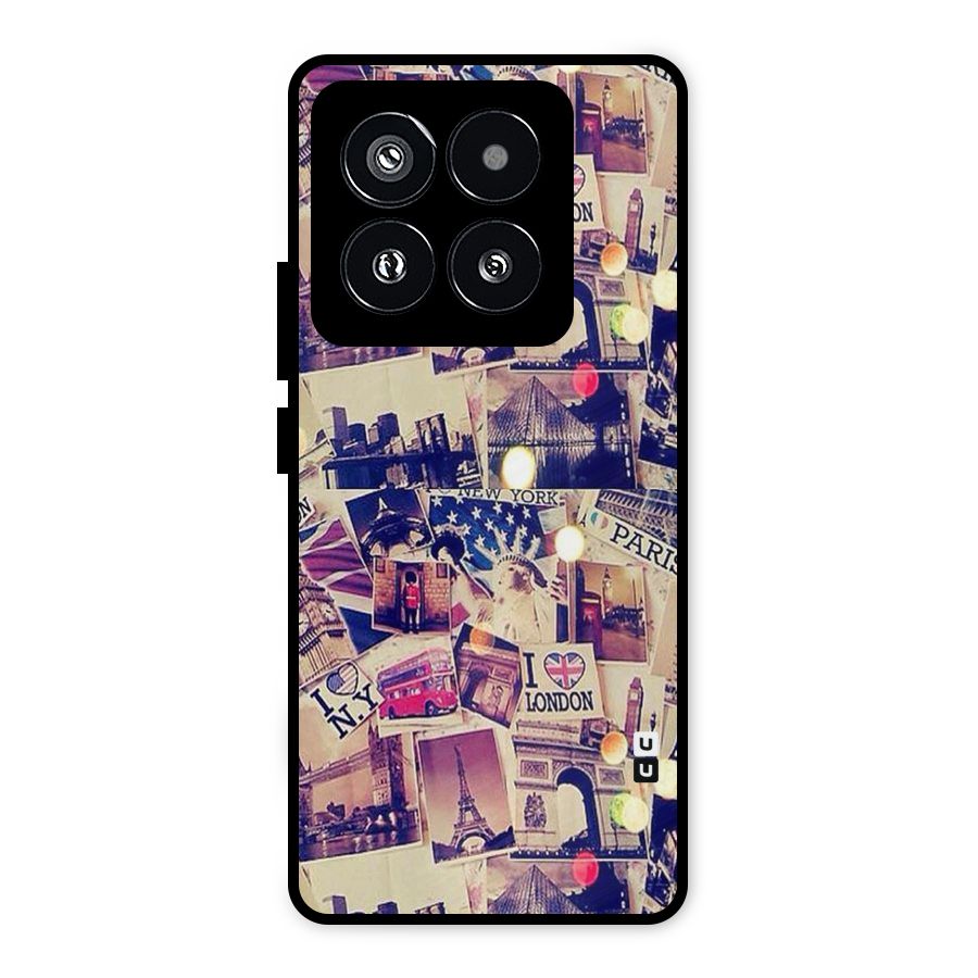 Travel Pictures Metal Back Case for Xiaomi 14 Pro