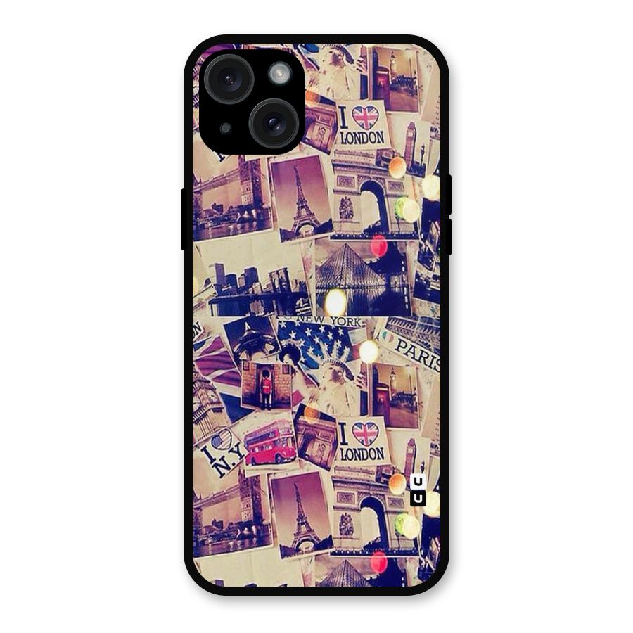 Travel Pictures Metal Back Case for iPhone 15 Plus
