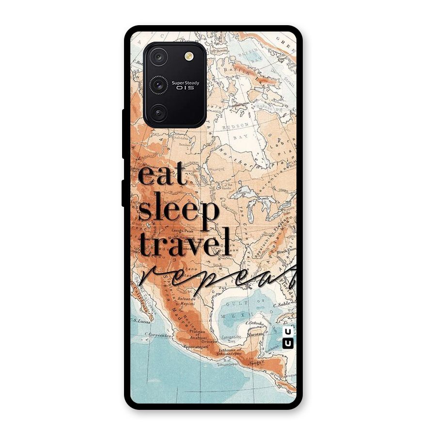 Travel Repeat Glass Back Case for Galaxy S10 Lite