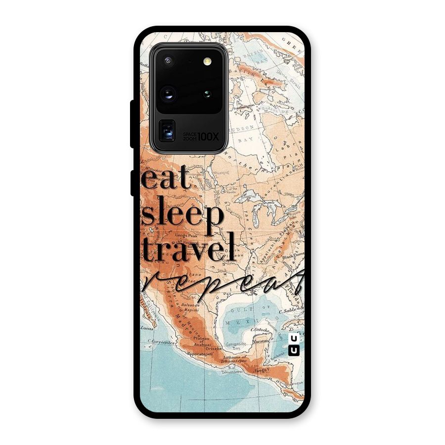Travel Repeat Glass Back Case for Galaxy S20 Ultra