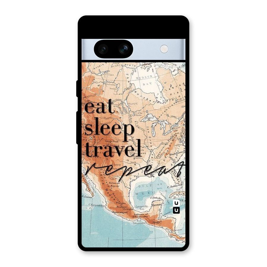 Travel Repeat Glass Back Case for Google Pixel 7a
