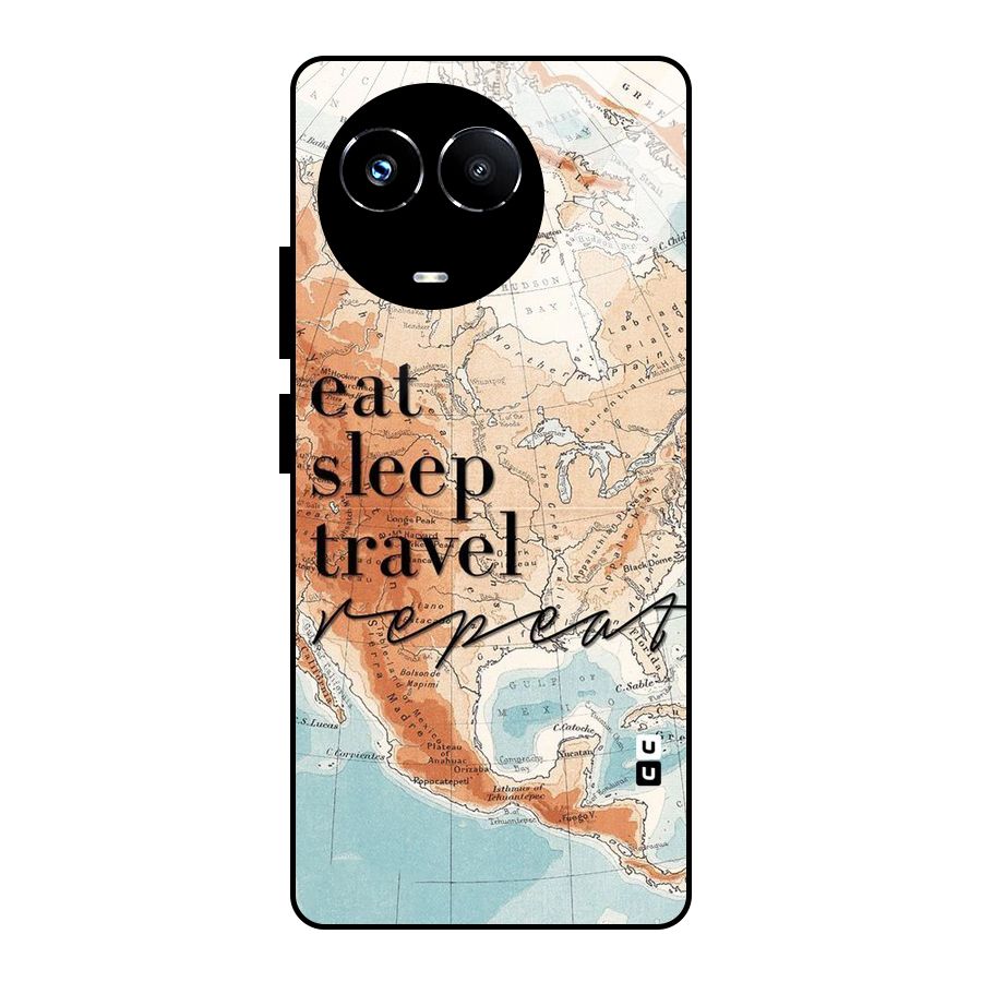 Travel Repeat Glass Back Case for Realme Narzo 60X