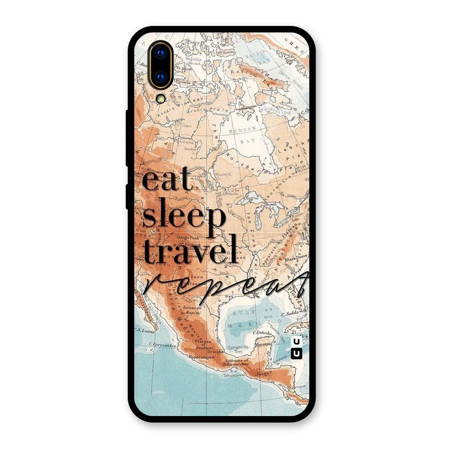 Travel Repeat Glass Back Case for Vivo V11 Pro