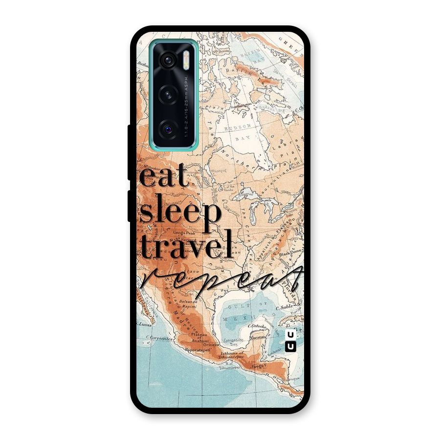 Travel Repeat Glass Back Case for Vivo V20 SE