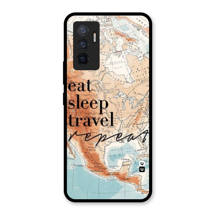 Travel Repeat Glass Back Case for Vivo V23e
