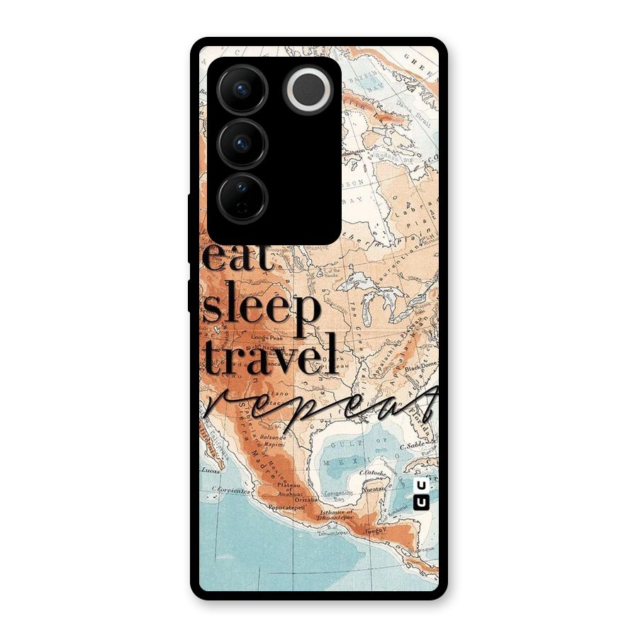 Travel Repeat Glass Back Case for Vivo V27