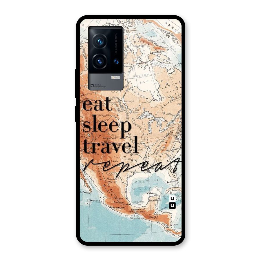 Travel Repeat Glass Back Case for iQOO 9 5G