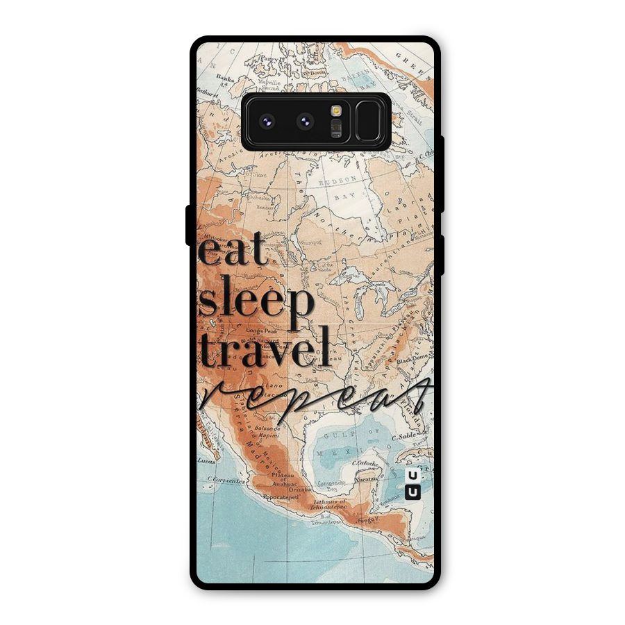 Travel Repeat Metal Back Case for Galaxy Note 8